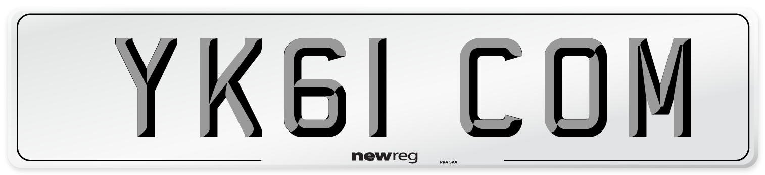 YK61 COM Number Plate from New Reg
